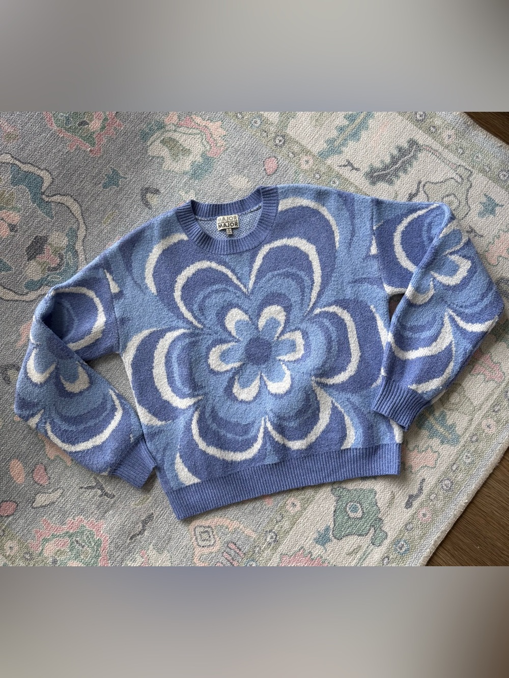 Purple Flower Sweater